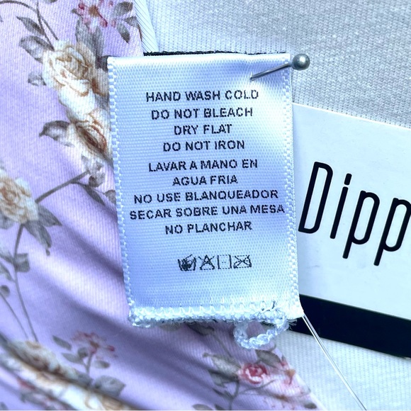 Dippin’ Daisy’s 2 Piece Bikini Pink Floral and Tan Both Pieces Size Small - Picture 15 of 16